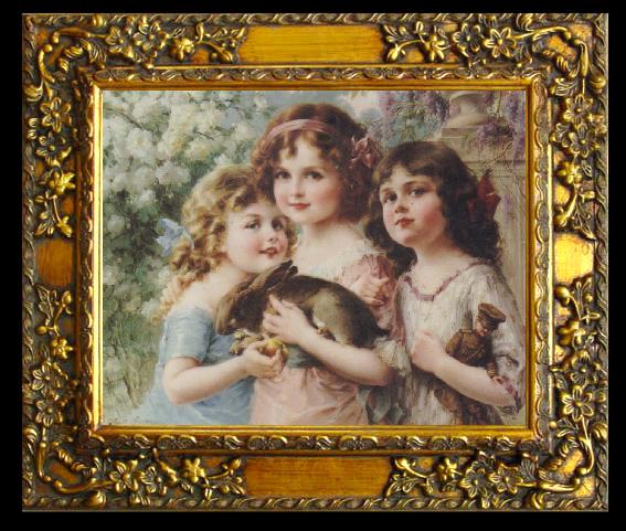 framed  Emile Vernon The Three Graces, Ta068